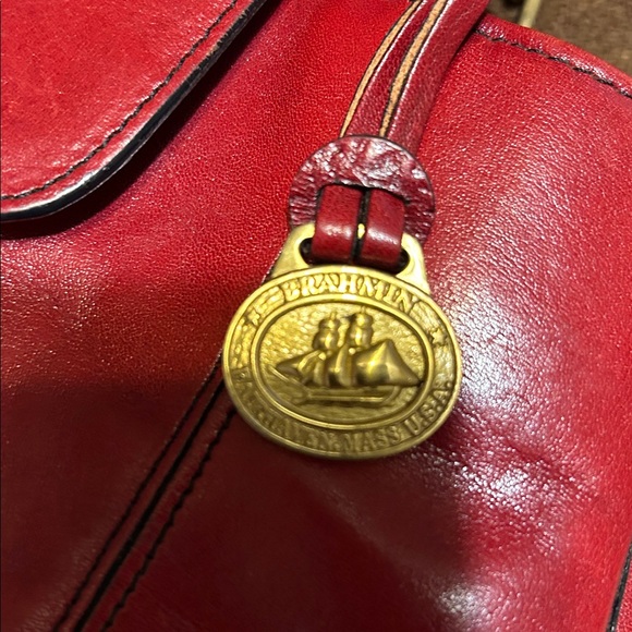 Red Leather Handbag Vintage - Picture 11 of 12